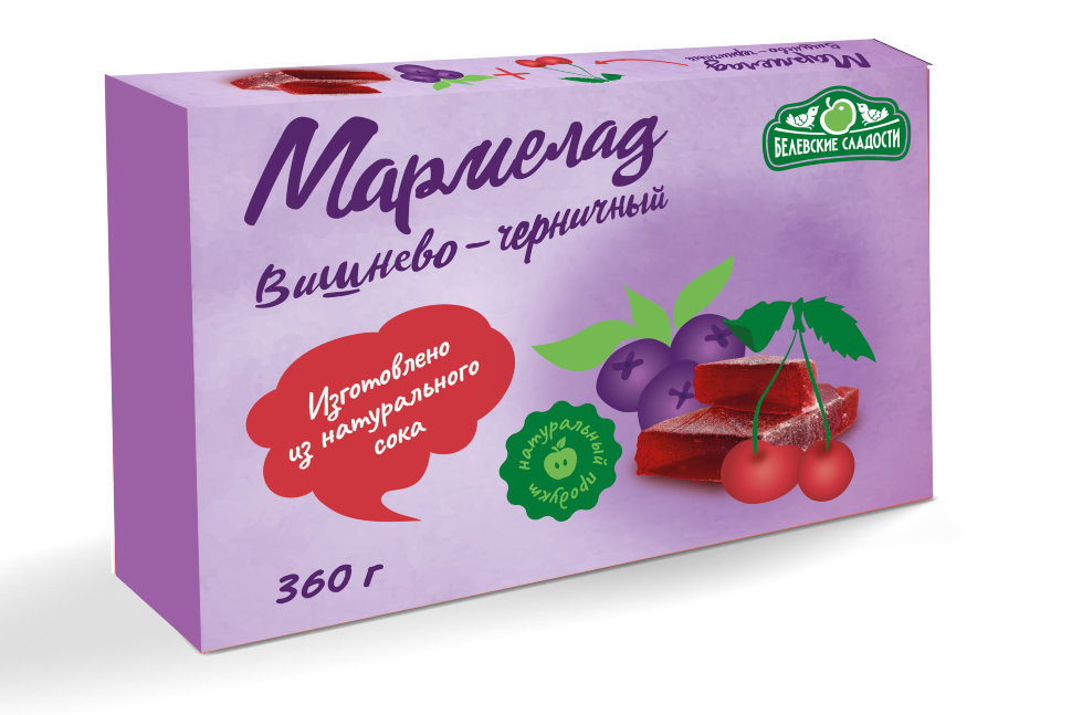  Мармелад  "Вишнево-черничный" белевский 360г   в Черемхове