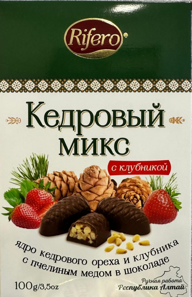  Риф и ко Конфеты "Кедровый микс КЛУБНИКА" 100г     в Черемхове