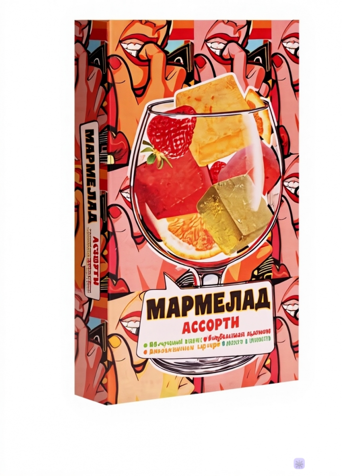  Мармелад АлкоАссорти(яблочный виски, клубничный просекко, апельсиновый вермут, лайм текила) 110г в Черемхове