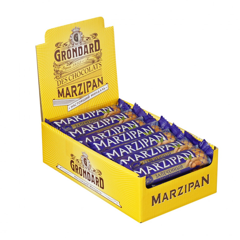  TM Grondard   (11161) Батончики НЕглазированные Марципановые Запечённые, (28шт по 40г)    в Черемхове