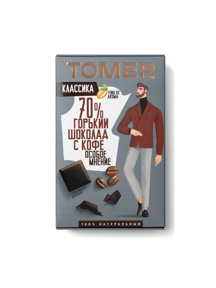  Фабрика Томер  Горький шоколад с КОФЕ, 90г в Черемхове